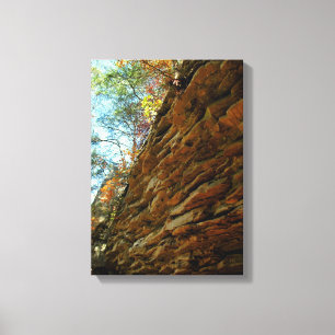 Mur naturel de roche stratifiée sur toile