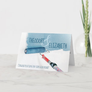 Mur peinture nouvelle maison félicitations carte d