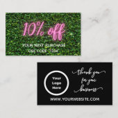 Mur professionnel en laiton 10% de réduction Carte (Devant / Derrière)