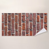 Mur rouge brique pierre brique maçonnerie (Serviette de bain)