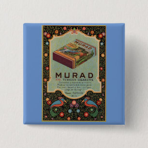 Murad Cigaretten Vierkante Button 5,1 Cm
