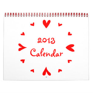Mural 12 coeurs Calendrier 2013