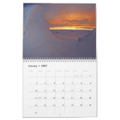 Mural 12 mois de calendrier de couchers du soleil (Jan 2027)