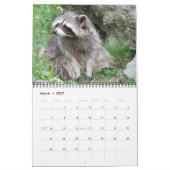 Mural 12 mois du calendrier adorable 2016 de ratons (Mar 2027)
