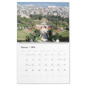 Mural 12 photos de calendrier de l'Israël (Feb 2026)