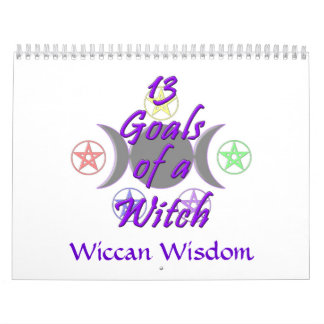 Mural 13 buts et calendrier de sagesse de Wiccan
