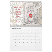 Mural 14 dessins originaux, calendrier 2018 (Feb 2027)