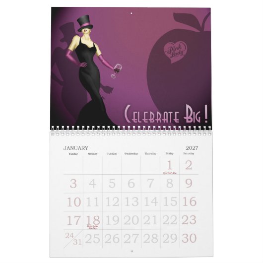 Mural 2011 calendrier de Madame rose Amériques (Jan 2027)