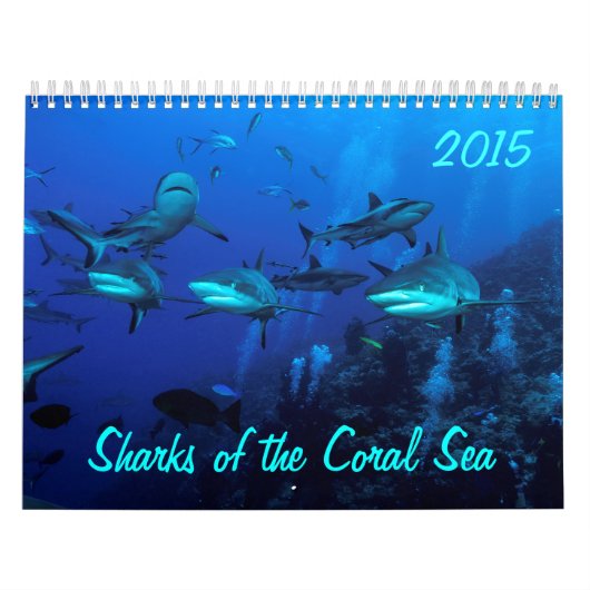 Mural 2015 requins du calendrier de mer de corail (Protection)