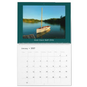 Mural 2016 calendrier de skiff d'île de chèvre - 2017 (Jan 2027)