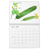 Mural 2018 deux légumes d'aquarelle de calendrier de (Mar 2027)