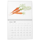 Mural 2018 deux légumes d'aquarelle de calendrier de (Jan 2027)