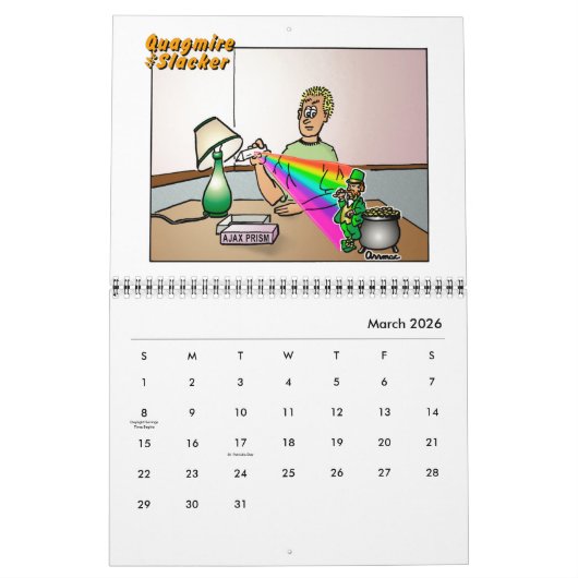 Mural 2018 Quagmire le calendrier Slacker (Mar 2026)