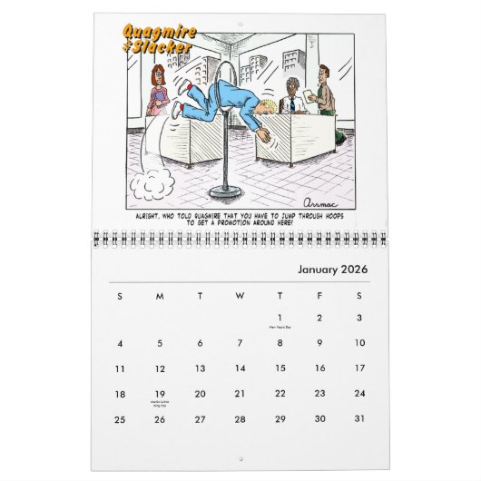 Mural 2018 Quagmire le calendrier Slacker (Jan 2026)