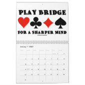 Mural 20XX Classic Bridge Sayings Calendrier (Jan 2027)
