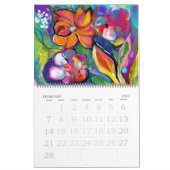 Mural ABSTRACTION Calendrier des dessins numériques orig (Feb 2027)