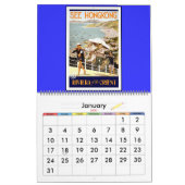 Mural Affiches vintages 2 de voyage de calendrier (Jan 2027)