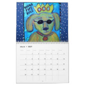 Mural AIMEZ-MOI AMOUR MON CALENDRIER de milieu d'ANIMAUX (Mar 2027)