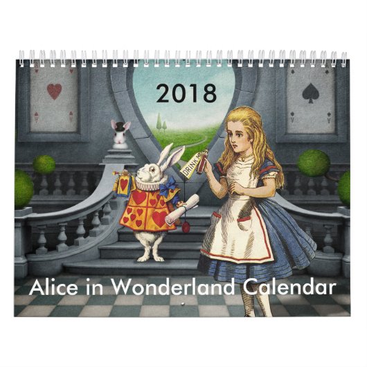 Mural Alice 2018 dans le calendrier du pays des (Protection)