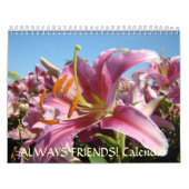 Mural AMIS ! Calendrier Lys Fleurs Cadeaux de Noël (Protection)