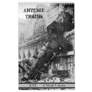 Mural Antique Trains 2021 Calendrier