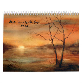 Mural Aquarelles par le calendrier de Lin Frye 2014