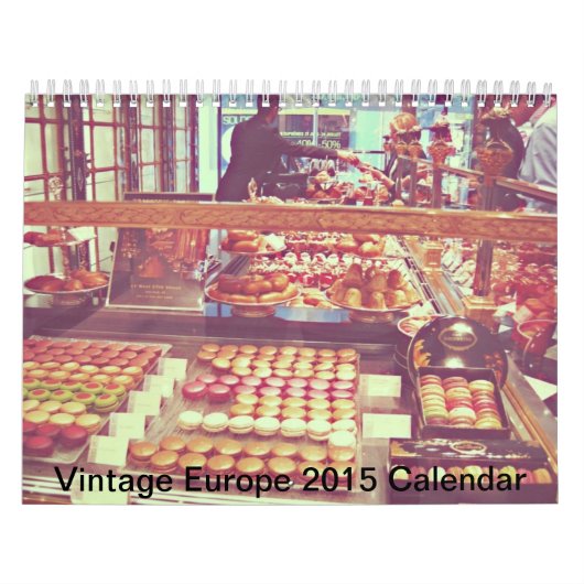 Mural Architecture de paysage Europe vintage Calendrier (Protection)