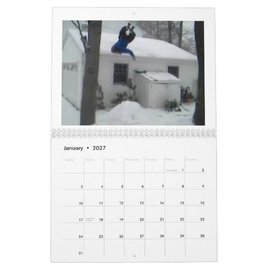 Mural argent de phil, le calendrier de Phil (Jan 2027)