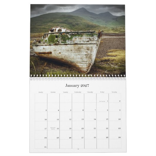 Mural Argyll et calendrier de Bute (Jan 2027)
