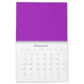 Mural Arrière - plans Lavender sur un calendrier (Feb 2027)