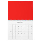 Mural Arrière - plans rouges sur un calendrier (Mar 2027)