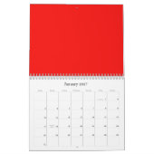 Mural Arrière - plans rouges sur un calendrier (Jan 2027)