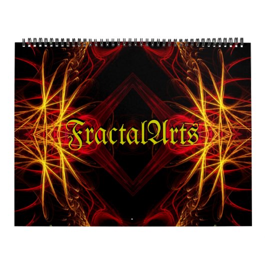 Mural Artiste fractale Calendrier de 12 mois (Protection)