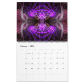 Mural Artiste fractale Calendrier de 12 mois (Feb 2026)