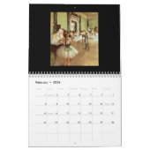 Mural Ballet d'art, Calendrier de danse, Degas, Renoir (Feb 2026)