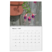 Mural Beau Calendrier des fleurs (Feb 2027)