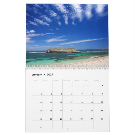 Mural Beau calendrier des photographies de scène de (Jan 2027)
