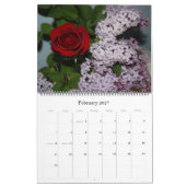 Mural Beaux lilas calendrier de 12 mois (Feb 2027)