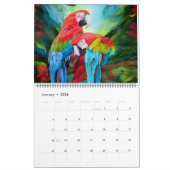 Mural Beaux Oiseaux Calendrier artistique (Jan 2026)