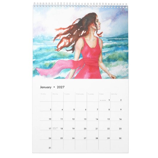 Mural Belles femmes de PMACarlson dans le calendrier (Jan 2027)