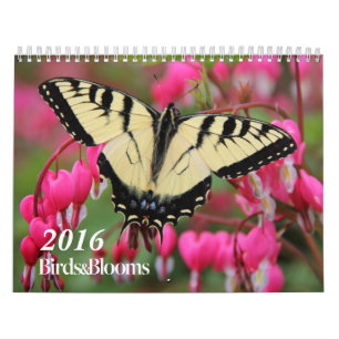 Mural Birds and Blooms 2016 Calendrier
