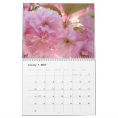Mural Cadeaux de calendrier de FLEURS DE PÊCHER DE PRINT (Jan 2027)