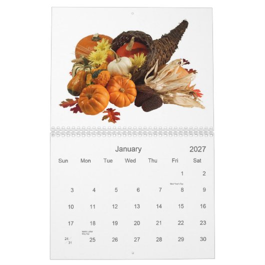 Mural Calendrier 14 de fruit et de nourriture (Jan 2027)