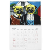 Mural Calendrier $19,95 de PugArt (Mar 2027)