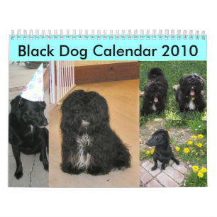 Mural Calendrier 2010 de chien noir