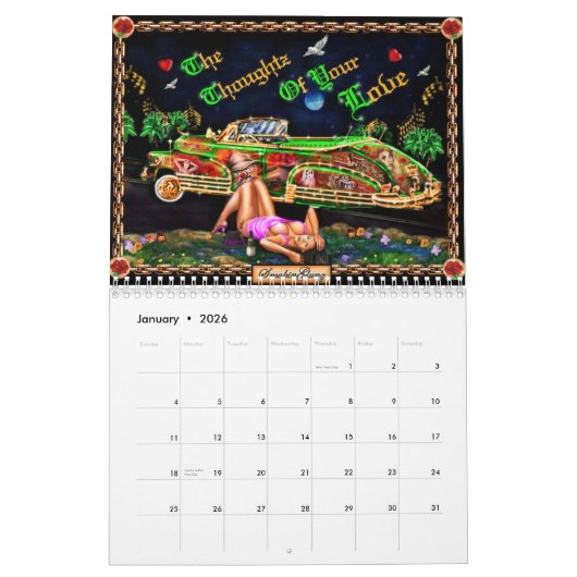 MURAL CALENDRIER 2011 DE LOWRIDER (Jan 2026)