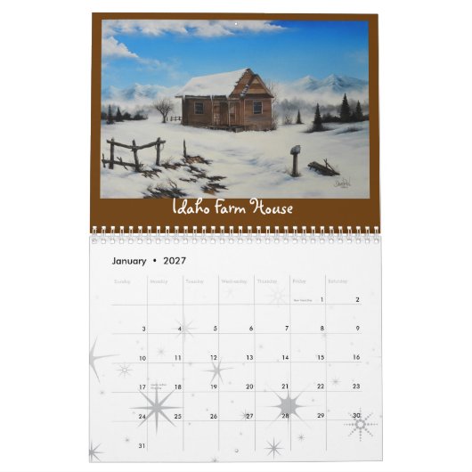 Mural Calendrier 2011 Paysage Art par David Paul (Jan 2027)