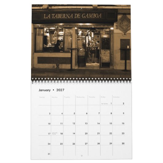 Mural Calendrier 2012 de l'Espagne (Jan 2027)