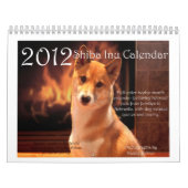Mural Calendrier 2012 de Shiba Inu (Protection)