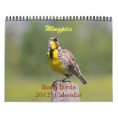 Mural Calendrier 2012 d'oiseaux de chanson de Wingpics (Protection)